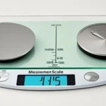 Kitchen scale showing grams to pounds conversion